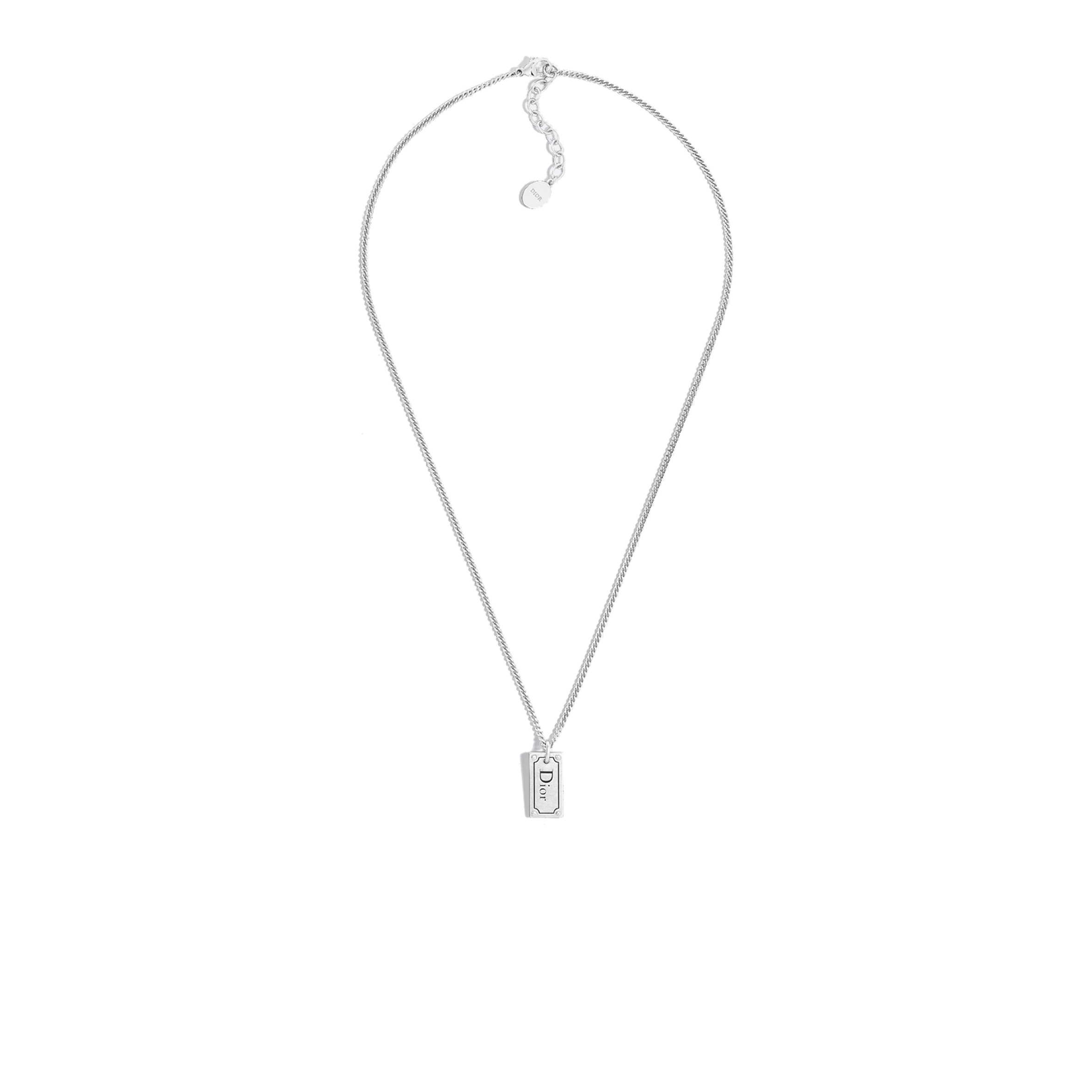 DIOR PLAQUE PENDANT NECKLACE N2909HOMST_D990